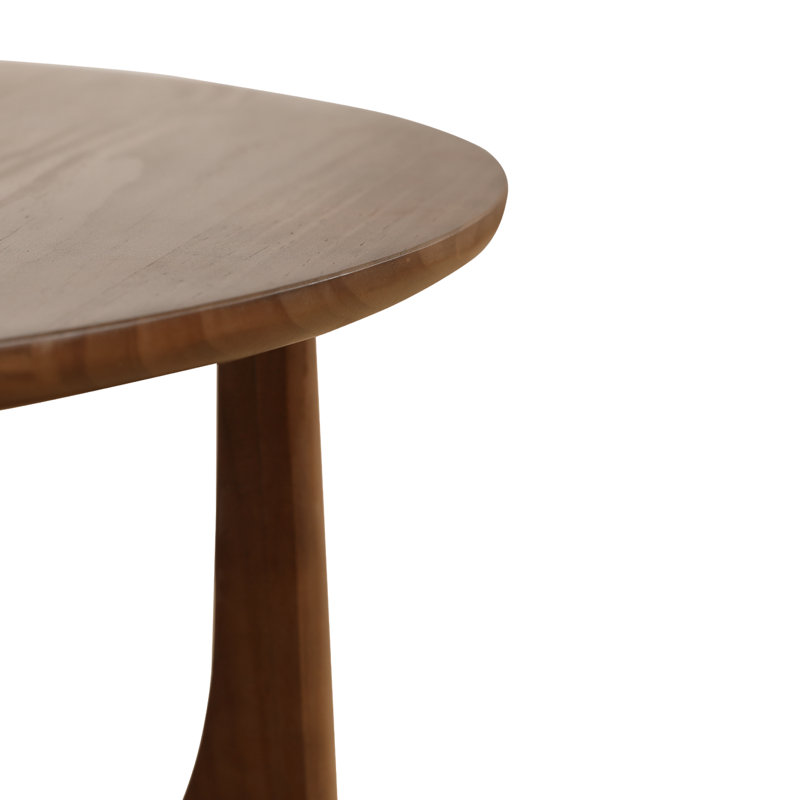 Lumi Walnut Effect Wooden Round Coffee Table