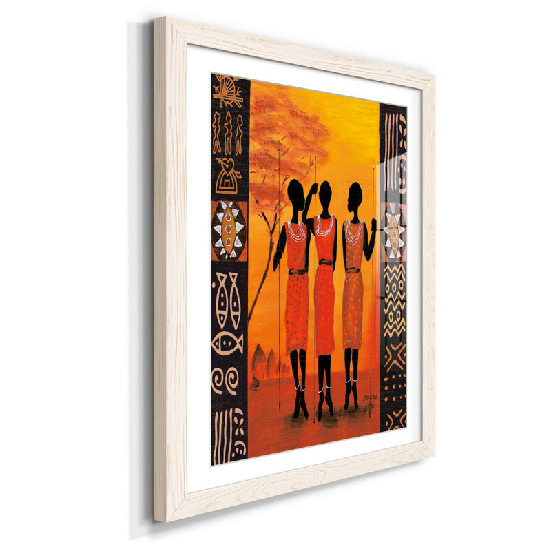 Three Hunters - Cadre photo, impression sur papier, H 31,5 po x l 23,5 po x P 1,5 po, Blanc
