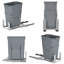Pullout Under-Cabinet Trash and Recycling Bin with Soft-Close Full-Extension Slides, Space-Saving Gray Stainless Steel Multi-Purpose Waste Container with 100 lb Weight Capacity-128772546