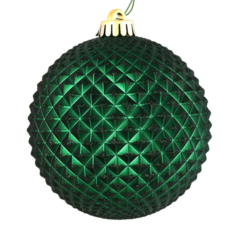 Ornement boule Durian Glitter, Vert minuit