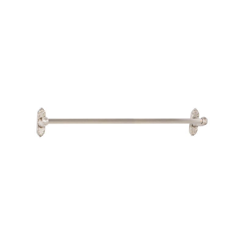 Ribbon And Reed Towel Bar, Satin Nickel