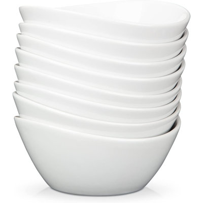42 OZ Porcelain Serving Bowls Set of 8, Large Serving Dishes for Salads, Side Dishes, Pasta