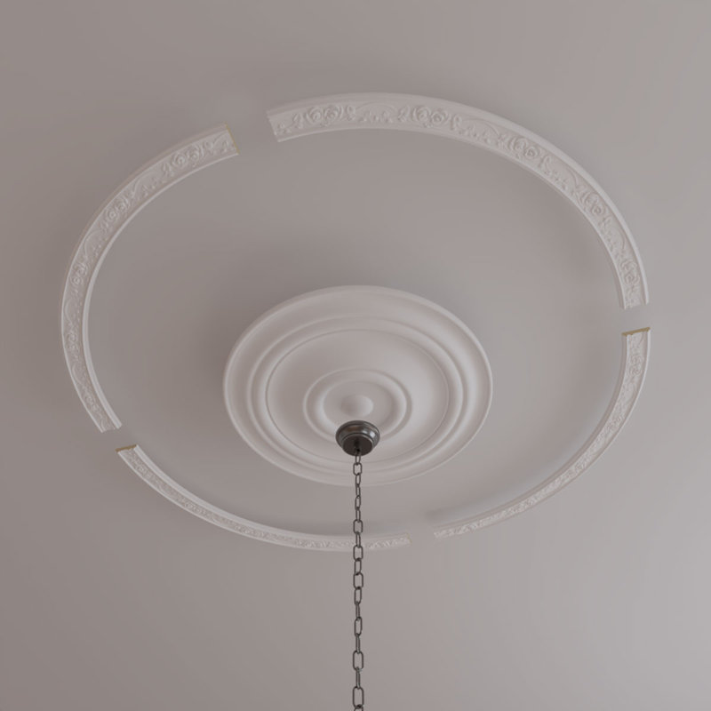 Ensemble d'anneaux de plafond Rose, H 64 po x l 64 po, Paquet de 4 (forme un cercle complet)