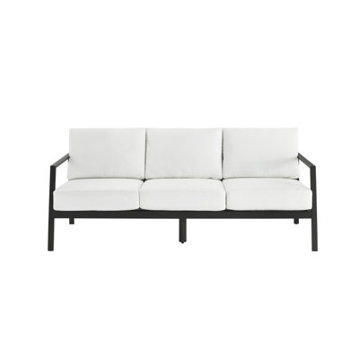 Canapé d'extérieur en aluminium 75 po avec coussins Sunbrella Armando