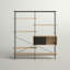 Germn 188cm H x 172cm W Steel Etagere Bookcase-1119400199