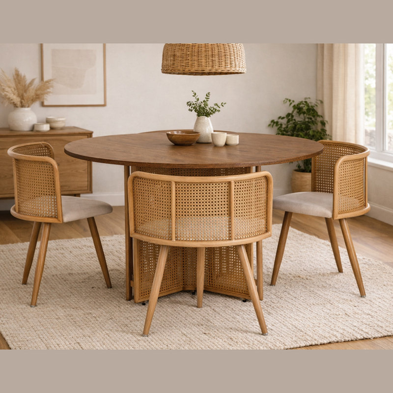 Deonate Dia 120cm Table+ 4 Chairs