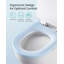 Elongated D-Shape Toilet Seat Soft Close, With Handle, Quick-Release, Universal Toilet Seat, Easy Installation, Duroplast, 300 Kg High Load, Heavy-Duty, White