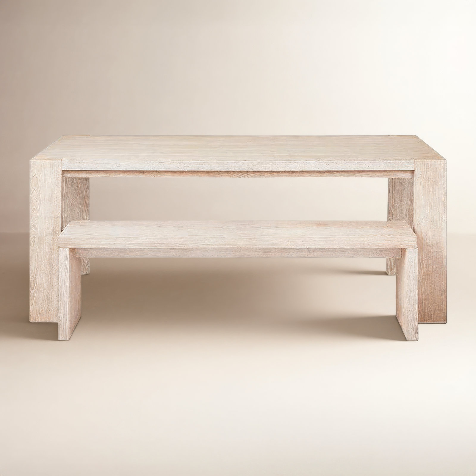 Plank 72" Dining Table, White Wash Ash