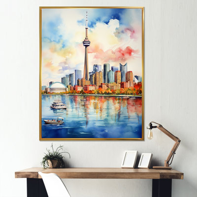 Coucher de soleil coloré sur le paysage urbain de Toronto II - Art urbain de Toronto