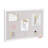 White Cork Board with Linen Surface Wall-Mounted