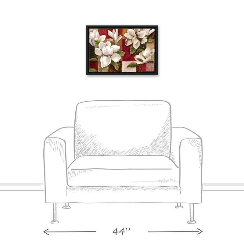 Patchwork Magnolias, reproduction d'art sur toile, L 19,75 po x H 13,75 po