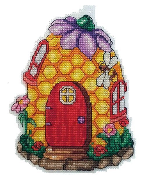 Trousse de broderie au point de croix comptée « Maison en ruche » d'Alisena 8050A