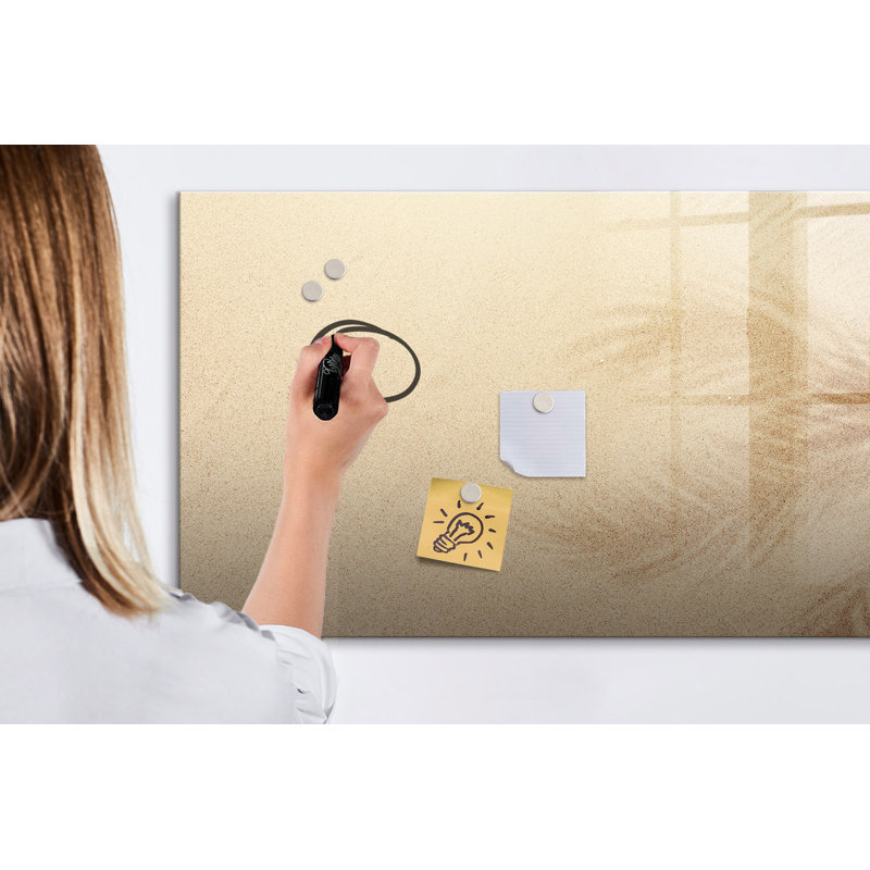 Magnetic Memo Board Whiteboard - 120 x 60 cm - With Marker and Magnets - Abstract leaves
