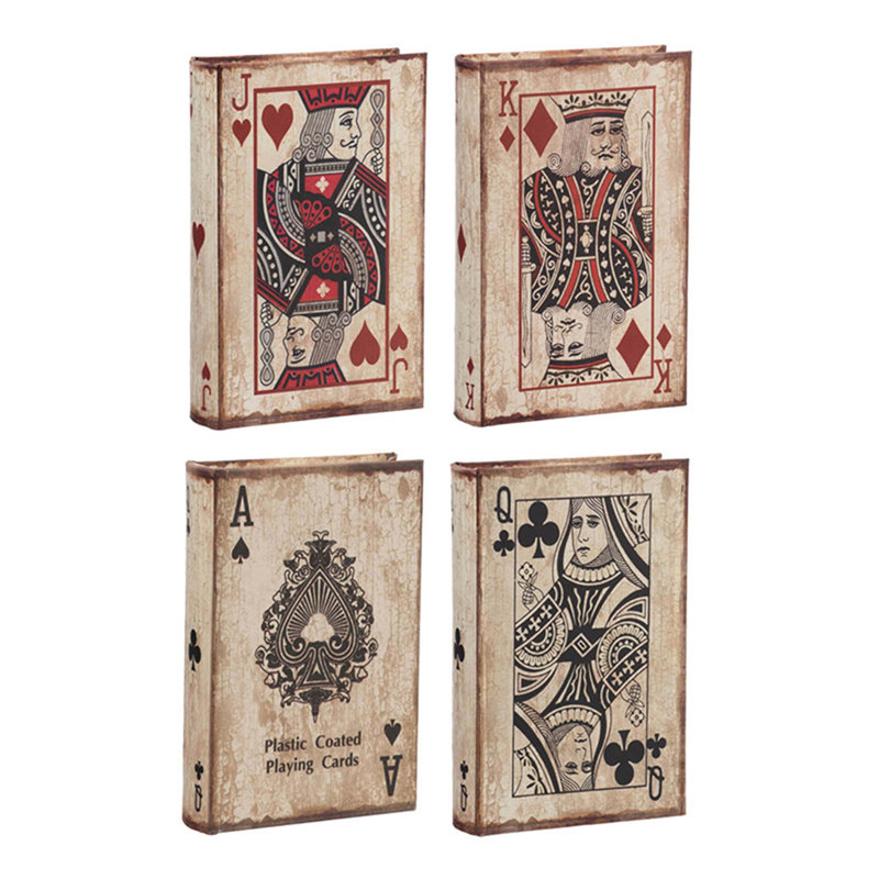 Grandes boîtes de jeu de cartes S / 4 10X7x2 "Ace
