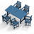 HDPE Patio Dining Chair -1406284364
