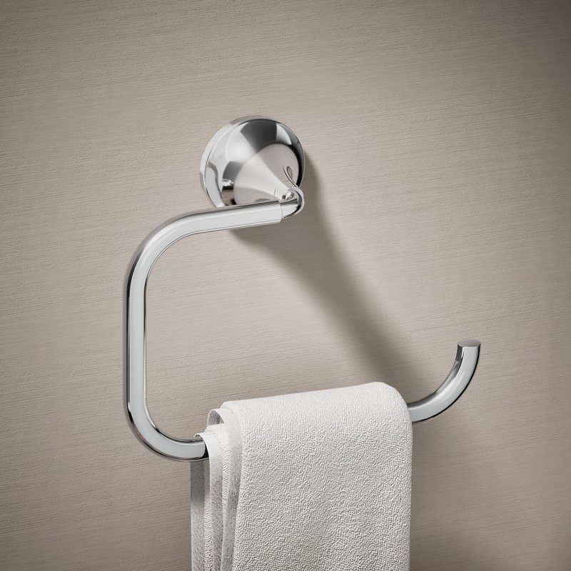 Tone Towel Ring, Polished Chrome