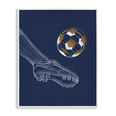 Giclée encadrée de lignes de soccer, conception de Marcus Prime