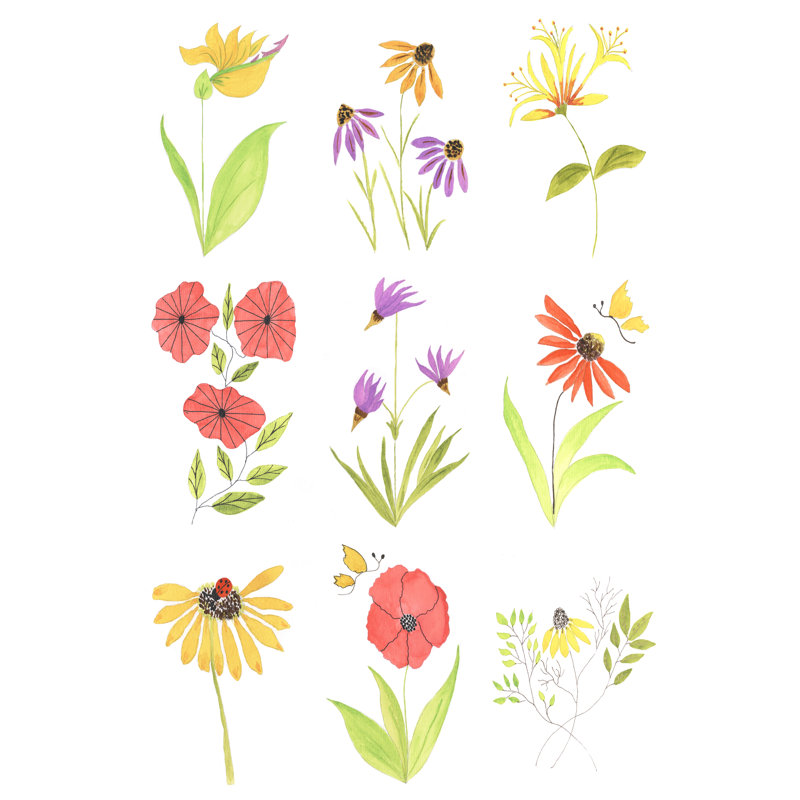 «Floral Expressions» sur toile par Gayle Martin Legner, L 12 po x H 18 po
