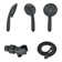 Matt black high pressure multi function with hand held shower faucet