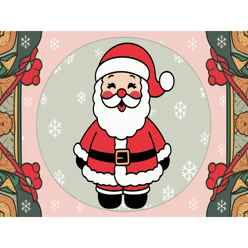 Tapis de Noël hiver lavable Ginza Six, Rectangulaire 2 pi x 3 pi