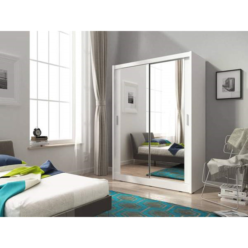 Emilygrace 2 Door Solid + Manufactured Wood Wardrobe, White