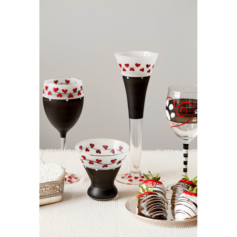 Verre à vin 11 oz. blanc Hearts & Vines