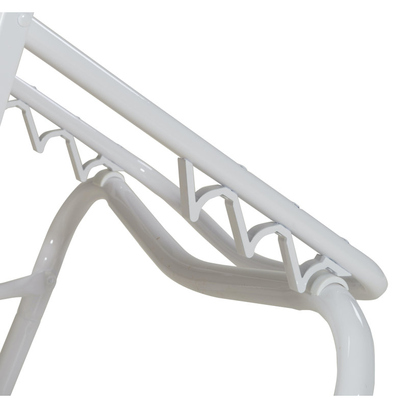 Gardenella Outdoor Metal Chaise Lounge, Sky, Warm Gray