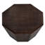 '' Octagonal Black Walnut Rubber Wood Coffee Table Set For Living Room And Bedroom