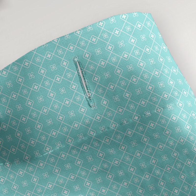 Rideau de douche simple Katelyn Elizabeth, Bleu sarcelle
