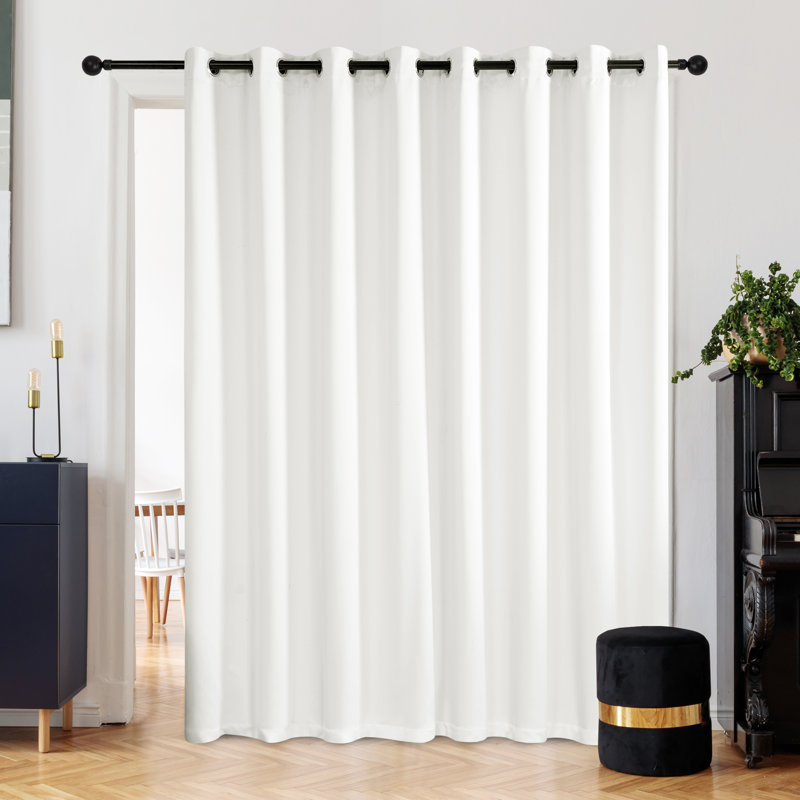 Blackout Curtain Single Panel, `100" W x 108" L, Light Gray