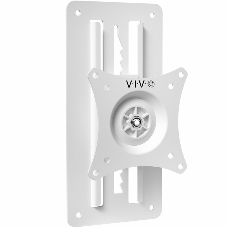 White Adjustable Steel VESA Monitor Wall Mount for 17" to 32" Screens