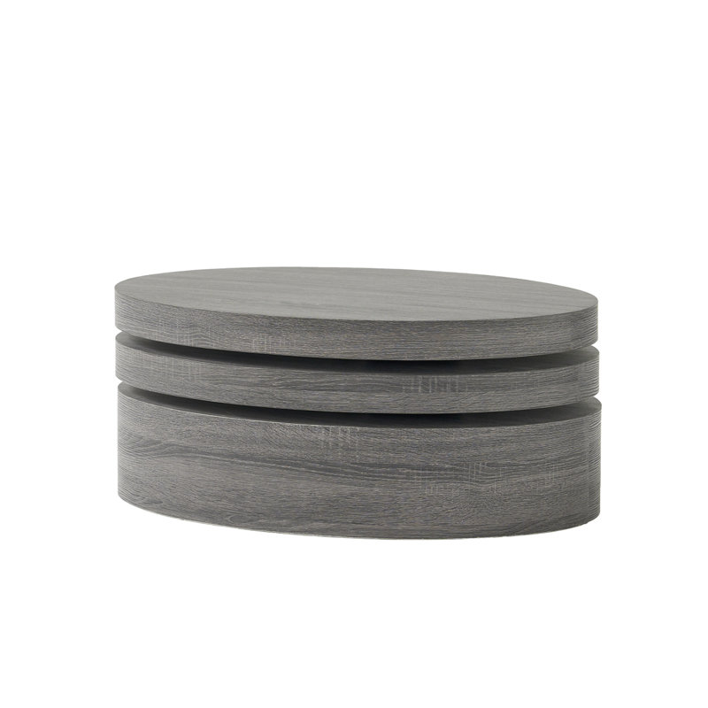 MODERNESQUE ROTATING COFFEE TABLE-Matte Black