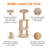 Basics Cat Tree Indoor Climbing Activity Tower with Scratching Posts, multi-level, Large, 17.7" x 45.9", Beige