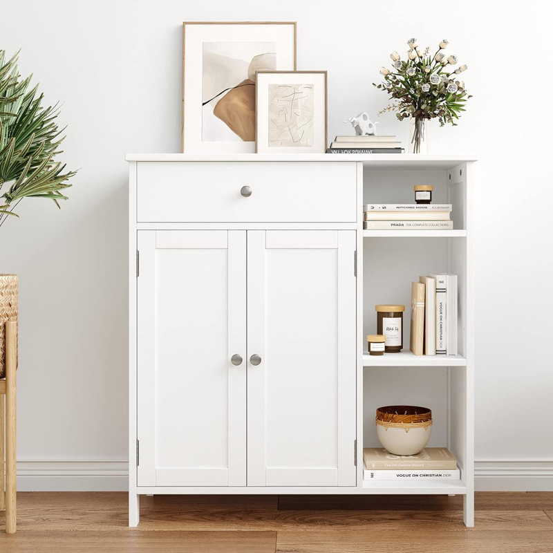 Freestanding Bathroom Cabinet, White