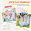 Jeu gonflable blanc 9pi avec glissade, château gonflable pour enfants