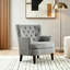 Chaise d'appoint rembourrée avec coussin moelleux Mid-Century-128598114
