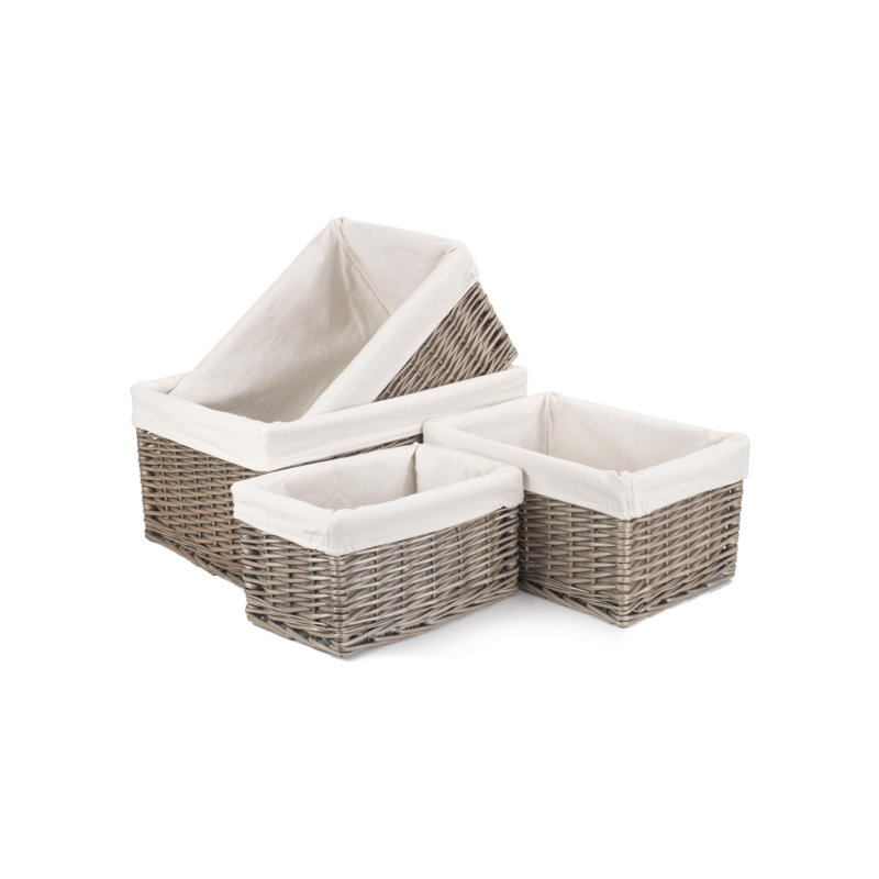 4 Piece Storage Willow Basket Set