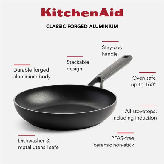 Forged Aluminium Frying Pan 30cm, 24cm W