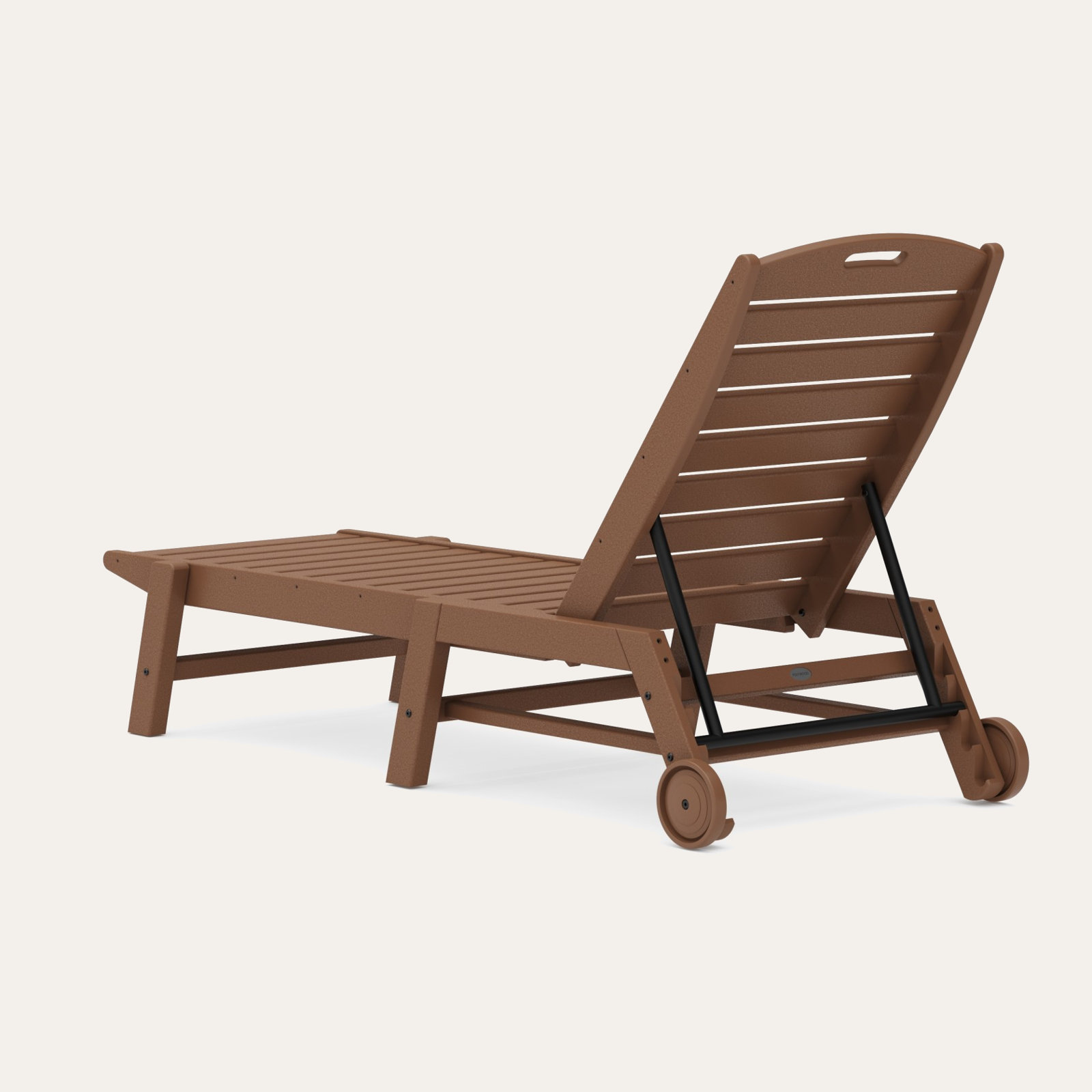 POLYWOOD® Nautical 27" Patio Chaise Lounge, Teak