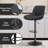 Adjustable Swivel Bar Stools with Backrest – Tech Cloth Counter Height Chairs with Footrest, 360° Rotation, for Kitchen Island, Home Bar, or Dining Room, 300lbs Capacity-1606541405