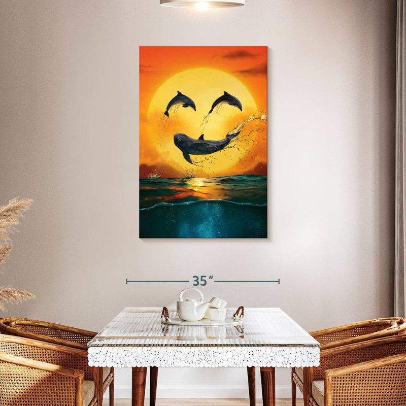 Brampt Dolphin Emoji, 45" H x 30" W
