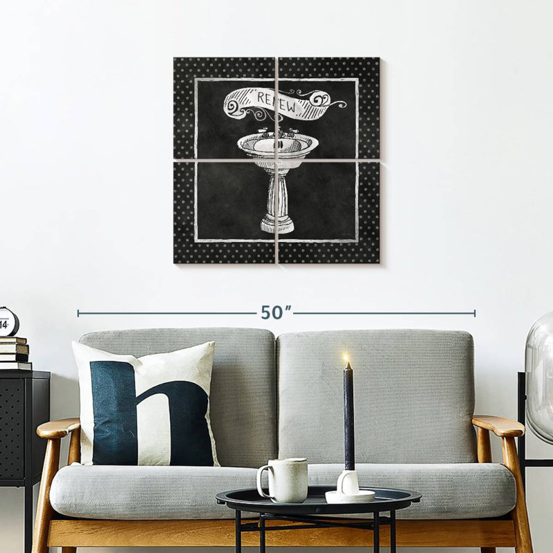 Renouvellement du bain tableau noir Kerner, H 26 po x l 26 po