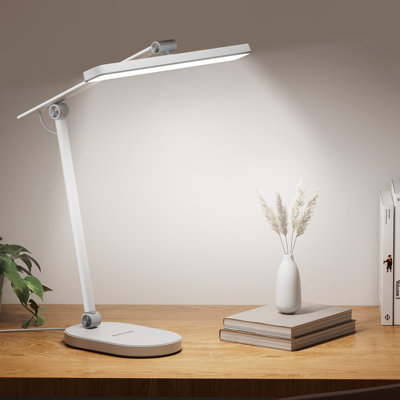Lampe de bureau à DEL Honeywell H4 avec gradation automatique, 3 températures de couleur, contrôle tactile et minuterie, lampe de table réglable