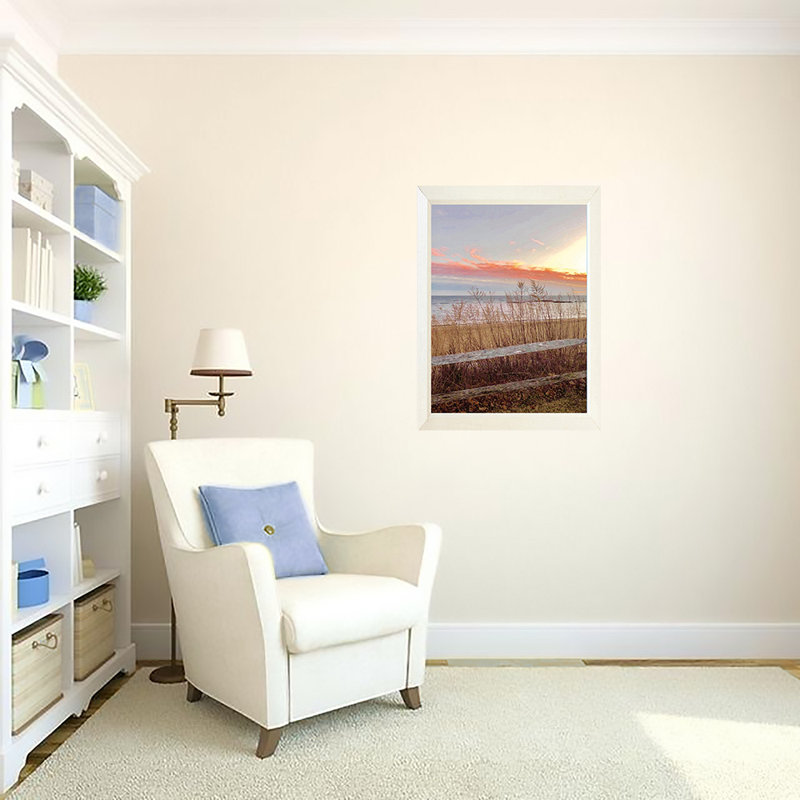 Vagues de grain d'ambre - photographie, Papier encadré blanc, Pas de tapis, H 26,5 po x l 20,5 po x P 1,25 po
