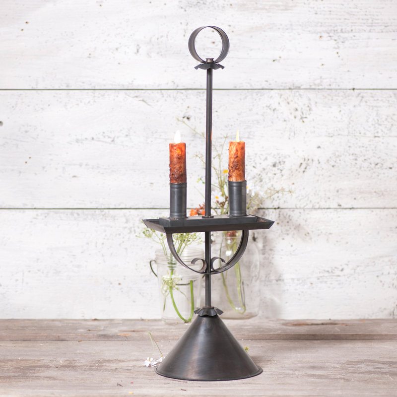 21.5'' H Metal Tabletop Candelabra, Kettle Black