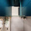 Porte de douche de 36 po à 37 3/8 po de large avec pivot, verre trempé de 1/4 po, porte pivotante de salle de bain ravissante, large et polyvalente