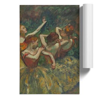 Four Ballet Ballerina Dancers by Edgar Degas - Frameless Print