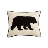 Portage Lewis Eddie Bauer Bear Felt Throw Pillow