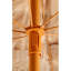 Parasol de plage tropical 8 pi avec cadre, rétractable manuellement pour l'année - Patio extérieur brun demi-cercle en acier robuste