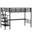 Structure de lit mezzanine en métal avec bureau, aucun sommier nécessaire, simple